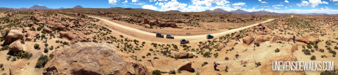 Beautiful Desert in Bolivia with Jeep Trails
